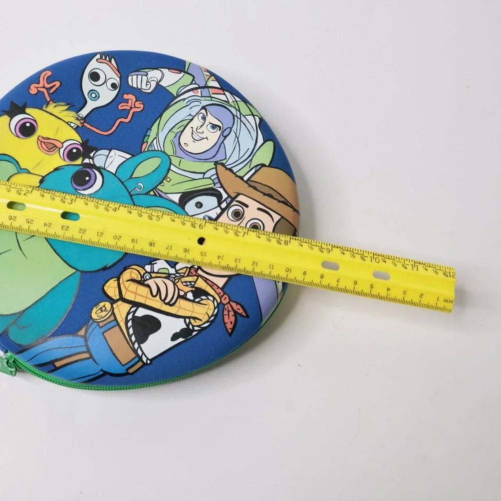Disney Parks Toy‎ Story 4 Round Blue Pencil Case Woody Buzz Forky Ducky Bunny